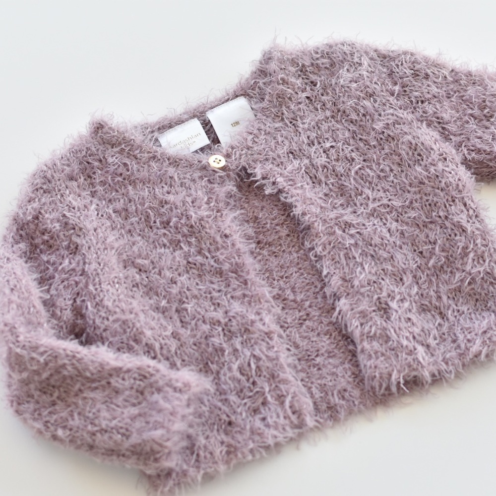 Eyelash style cardigan